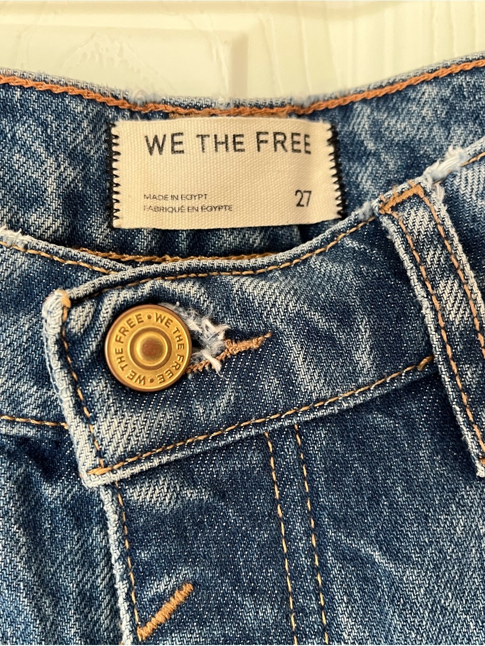 Free People We The Free Good Luck Barrel Jeans - Ultra Light Beam - size 27 - Picture 6 of 16